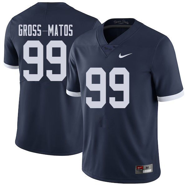 NCAA Nike Men's Penn State Nittany Lions Yetur Gross-Matos #99 College Football Authentic Throwback Big & Tall Navy Stitched Jersey SSN1798CC
